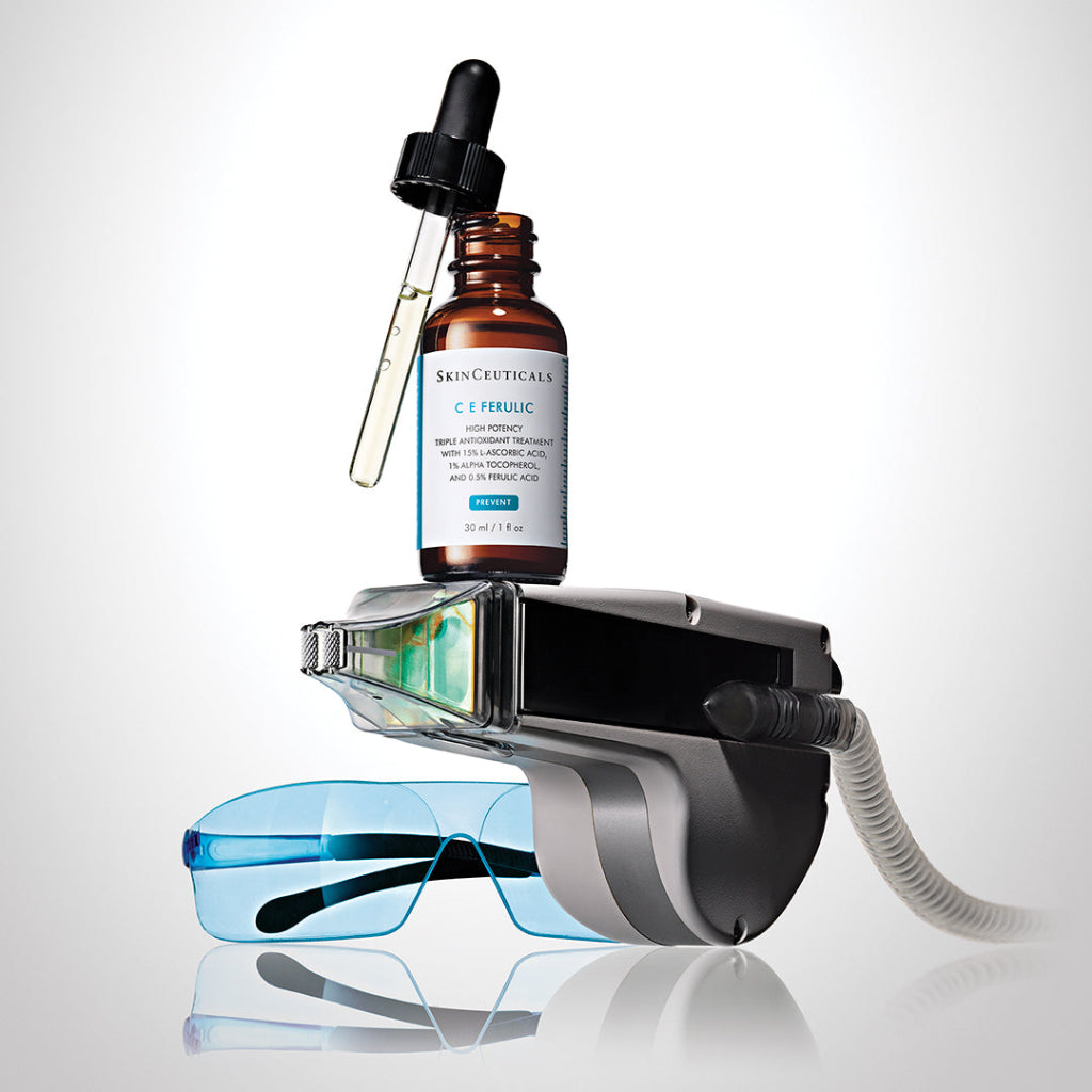 SkinCeuticals C E Ferulic serum positioned for post-procedure use—ideal for protecting and restoring skin after professional treatments