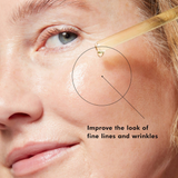 SkinCeuticals C E Ferulic serum dropper applying product to face, demonstrating targeted antioxidant skincare application