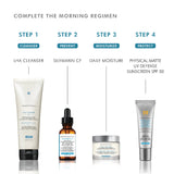SkinCeuticals Daily Moisture featured in a 4-step morning skincare regimen for normal to oily skin