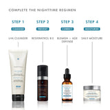 SkinCeuticals Daily Moisture included in a 4-step evening skincare routine for lightweight hydration and oil control