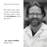 Physician insight on SkinCeuticals Eye Balm – expert commentary highlighting its effectiveness in targeting dryness, fine lines, and visible aging around the delicate eye area.