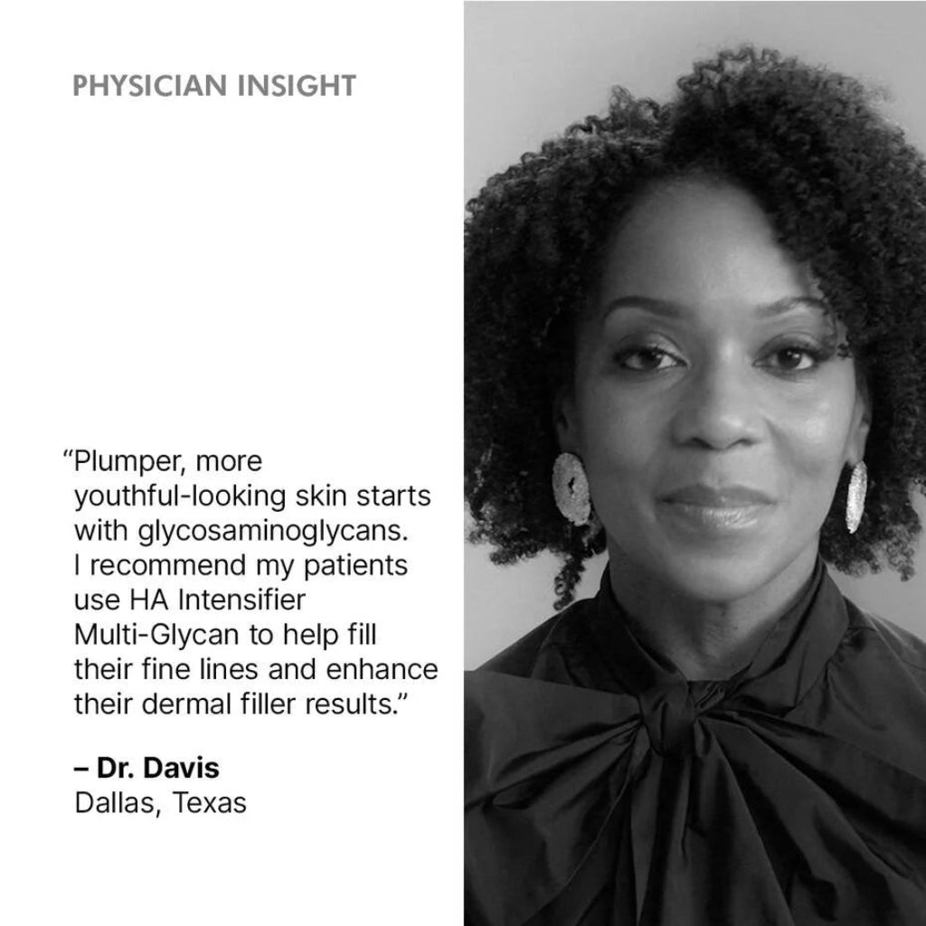Physician insight on SkinCeuticals H.A. Intensifier Multi-Glycan serum – expert recommendation highlighting its effectiveness in enhancing skin hydration, firmness, and overall anti-aging results.