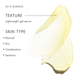 SkinCeuticals Resveratrol B E at-a-glance image highlighting key benefits, antioxidant protection, and nighttime use for firmer, radiant, and healthier skin.