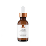 Vivier C E Peptides Vitamin C serum in a sleek glass bottle with dropper, advanced anti-aging skincare
