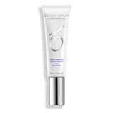Product image of ZO® Acne Complex in sleek silver and white packaging, formulated to target all stages of acne formation, reduce active breakouts, prevent future blemishes, and improve the appearance of post-acne marks and texture