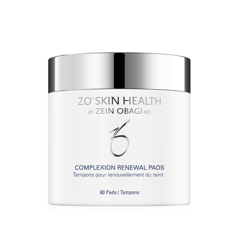 ZO Skin Health Complexion Renewal Pads 60-count jar – clarifying pre-soaked exfoliating pads with salicylic and glycolic acid for oily and acne-prone skin