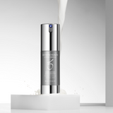 Product image of ZO Retinol Skin Brightener 1.0% Travel Size with cream flowing from the top, showcasing its smooth, potent texture and high-strength retinol formula designed to brighten skin, fade dark spots, and refine uneven tone—perfect for travel.