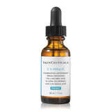 SkinCeuticals C E Ferulic serum bottle standing upright on a white background with dropper cap visible, showcasing its antioxidant skincare packaging