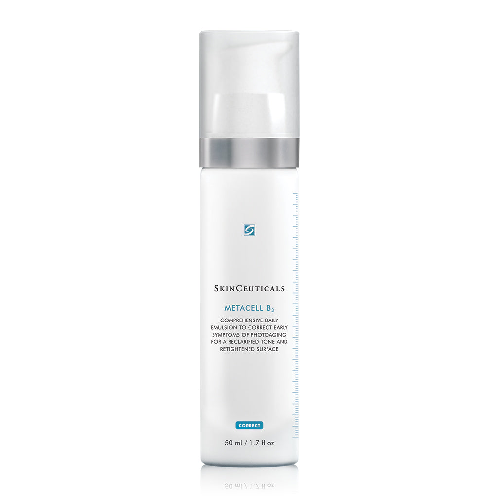 SkinCeuticals Metacell B3 daily niacinamide face lotion for early signs of aging in product packaging