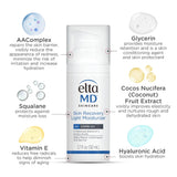 EltaMD Skin Recovery Light Moisturizer active ingredients list – niacinamide, arginine, and patented AAComplex for skin barrier support and hydration
