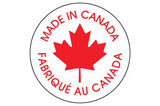 Made in Canada logo (with French Translation) featuring a maple leaf symbolizing local craftsmanship and quality