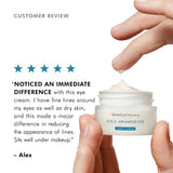 Customer review of SkinCeuticals A.G.E. Advanced Eye cream highlighting personal experience and visible results
