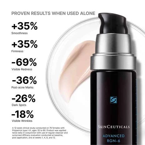 SkinCeuticals Advanced RGN-6 shown as a standalone anti-aging treatment cream for visible skin regeneration and tone correction