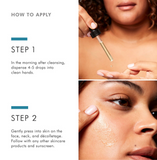 Image showing how to apply the silymarin CF skin drops 