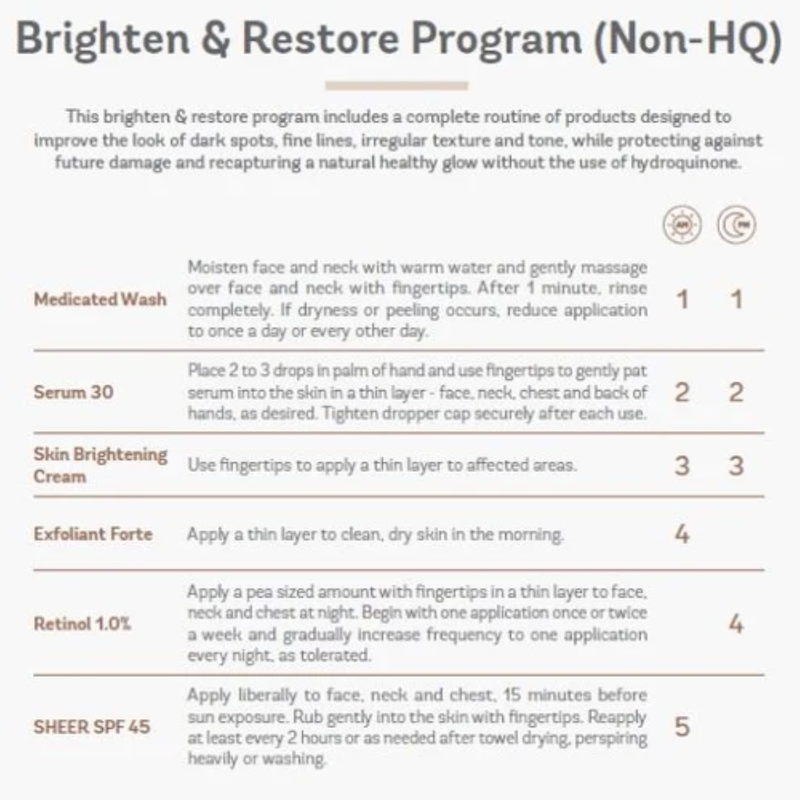 Vivier Brighten & Restore Program (Non-HQ)