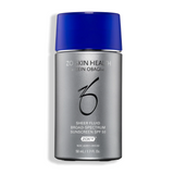 Product image of ZO® Sheer Fluid Broad-Spectrum Sunscreen SPF 50 in sleek silver packaging—lightweight, fast-absorbing sunscreen with a sheer finish, offering UVA/UVB, infrared, and blue light protection powered by ZOX12® antioxidant technology
