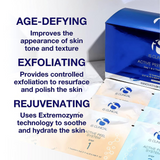 IS Clinical Active Peel System packaging with text highlighting age-defying, exfoliating, and rejuvenating benefits.