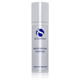 A bottle of iS Clinical Moisturizing Complex designed for skin care.